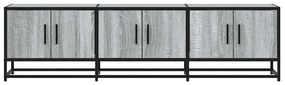 szürke sonoma színű szerelt fa és fém TV-szekrény 150x35x41 cm