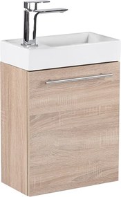 Fantastic alsó fürdőszoba bútor, mosdóval, sonoma tölgy színben