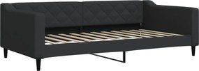 vidaXL fekete szövet kanapéágy 100 x 200 cm