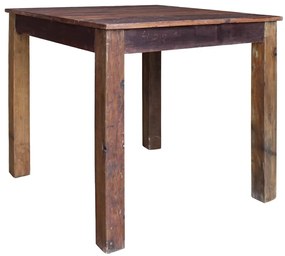 Vegyes újrahasznosított fa étkezőasztal 82 x 80 x 76 cm