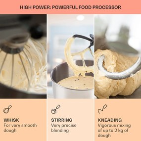 Klarstein Bella Pico 2G, konyhai robotgép, 1300 W, 1,7 PS, 6 fokozat, 5 L