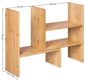 Bambusz asztali rendszerező, 3 modul, 65x15x40cm