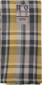 Sárga kockás pamut konyhai törlőkendő