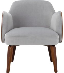 Szürke bársony fotel Haruko - Støraa