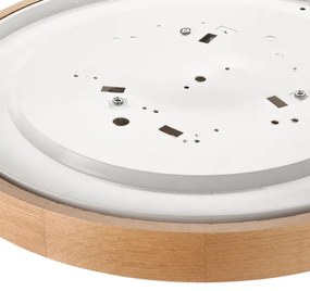 Ceiling Light OAK SLIM 3×E27/60W/230V Oak ø 47 cm