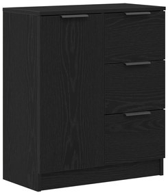 Pultok 2 db Fekete Ötcsokor 60x30x70 cm Mérnöki Fa