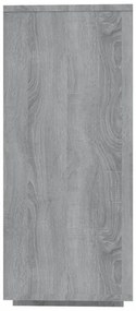 szürke sonoma színű szerelt fa tálalószekrény 120 x 30 x 75 cm