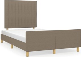 vidaXL tópszínű szövet ágykeret matrac nélkül 120x200 cm