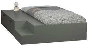 Zöldes szürke borovi fenyő gyerekágy tárolóhellyel 80x200 cm Stage – vtwonen