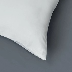 Luxury Collection szatén ágynemű, fehér/sötétszürke, 140 x 200 cm, 70 x 90 cm