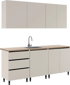 Konyhabútor, 2 m, kasmír, ASTI