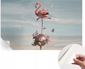 Öntapadós Fali Fotótapéta Hálószobába Elegáns flamingó 416x254 cm