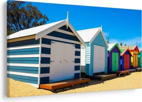 Kép - Brighton Beach, Melbourne, Ausztrália (90x60 cm)