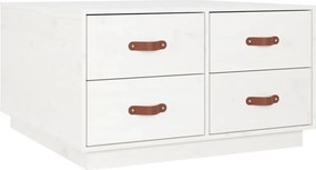 vidaXL fehér tömör fenyőfa dohányzóasztal 80x80x45 cm