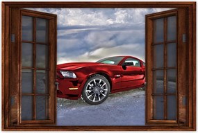 Poszter 60x40 Piros Ford Mustang