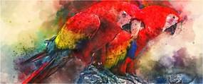 Vörös ara papagájok képe (120x50 cm)