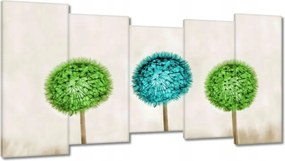 Vászonkép 150x80 Lime pitypangok