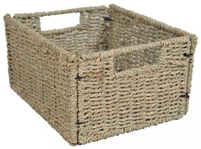 Tömör tíkfa fürdőszobai pipereszekrény 2 kosárral 74x45x75 cm