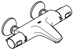 GROHE 1022162432 - PRECISION TREND DN 15 termosztátos kádcsaptelep, fekete