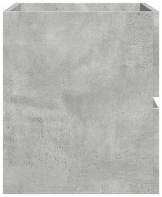 Betonszürke szerelt fa függő fürdőszobaszekrény 80x38,5x45 cm