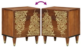 Éjjeliszekrény 2 pcs mézbarna 40 x 33 x 46 cm tömör mangófa