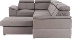 Ülőgarnitúra, szürkésbarna Taupe, jobbos kivitelezés, SEGORIA ROH U