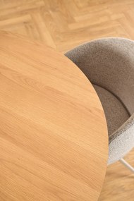 MAZZONI EXPORT BOSCO Természetes Tölgy/bézs láb (kasmír) - KEREK ASZTAL 120 cm KONYHÁBA ÉTKEZŐBE NAPPALIBA FURNÉR