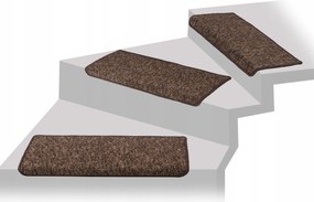 Lépcsőszőnyeg 65×25 cm téglalap alakú 6 mm filc – barna11