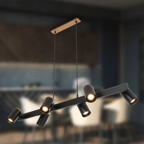 Briloner 4059065 - ERA kábeles csillár 6xGU10/10W/230V fekete