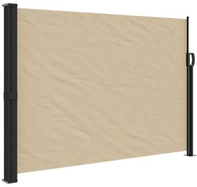 bézs behúzható oldalsó napellenző 140 x 500 cm
