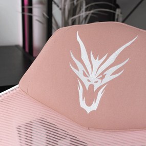Gamer Forgószék Rózsaszín/Fehér Színben. Teherbírás: 150 kg. BING