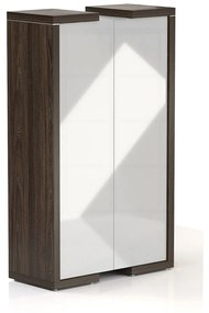 Lineart magas gardrób 111,2 x 50 x 187,6 cm, bodza sötét / fehér