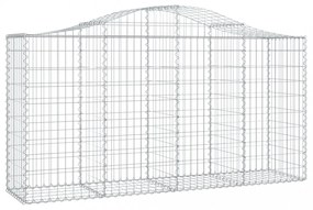 5 db íves horganyzott vas gabion kosár 200 x 50 x 100/120 cm
