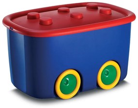 Kék műanyag gyerek tárolódoboz 58x39x32 cm Funny Box – KIS