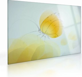 Kép - Sárga pillangó (üvegen) (70x50 cm)