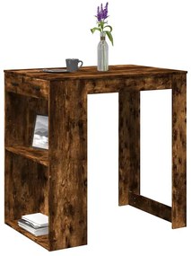 füstös tölgy színű szerelt fa bárasztal 102 x 70 x 103,5 cm