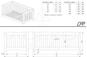 Natúr színű borovi fenyő gyerekágy 90x200 cm CPP – Adeko