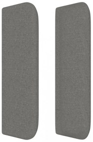 sötétszürke szövet fejtámla szárnyakkal 203x16x78/88 cm