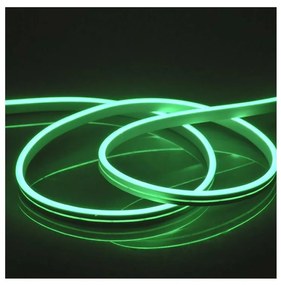 NEON LED szalag 5m, 30W, 24V, zöld, IP65 védelem