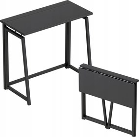 Összecsukható számítógépasztal Mark Adler fekete ipari loft 80x40 cm