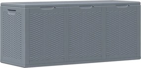 vidaXL szürke PP rattan kerti tárolóláda 270 L