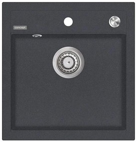 Concept DG00C50DG - CUBIS konyhai mosogató 49 x 51 cm, gránit, sötétszürke