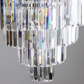 Brilagi - LED Kristály csillár láncon MOZART 5xE14/40W/230V fényezett króm