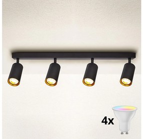 Brilagi - LED dimmelhető spotlámpa SELE 4xGU10/6,5W/230V fekete/arany