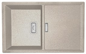 Laveo Tonga, 1 rekeszes gránit mosogató 800x500x190 mm, bézs, LAV-SPT_411Y