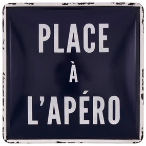 Fém falitábla 23x23 cm Place à l'apéro – Antic Line