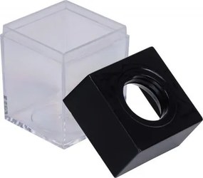 Gemkapocstartó, mágneses, négyszögletű, OFFICE PRODUCTS, átlátszó-fekete (D8461190)