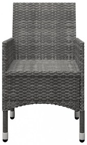 7 részes szürke kerti étkezőgarnitúra