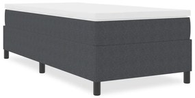 Boxspring Ágy Sötétszürke 80x200 cm Pamut