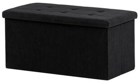 Fekete kordbársony Tárolós Puff. TAB-472 BK6